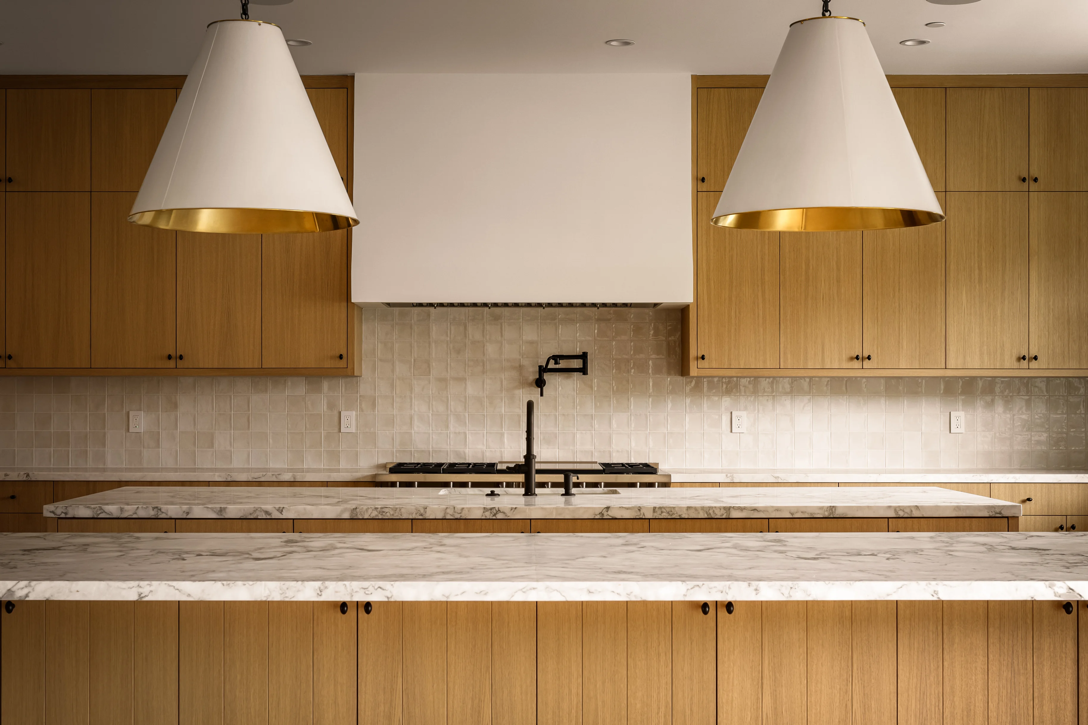 Kitchen with Taj Mahal stone island