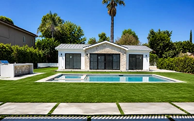 Modern detached backyard ADU designed for Los Angeles residential living