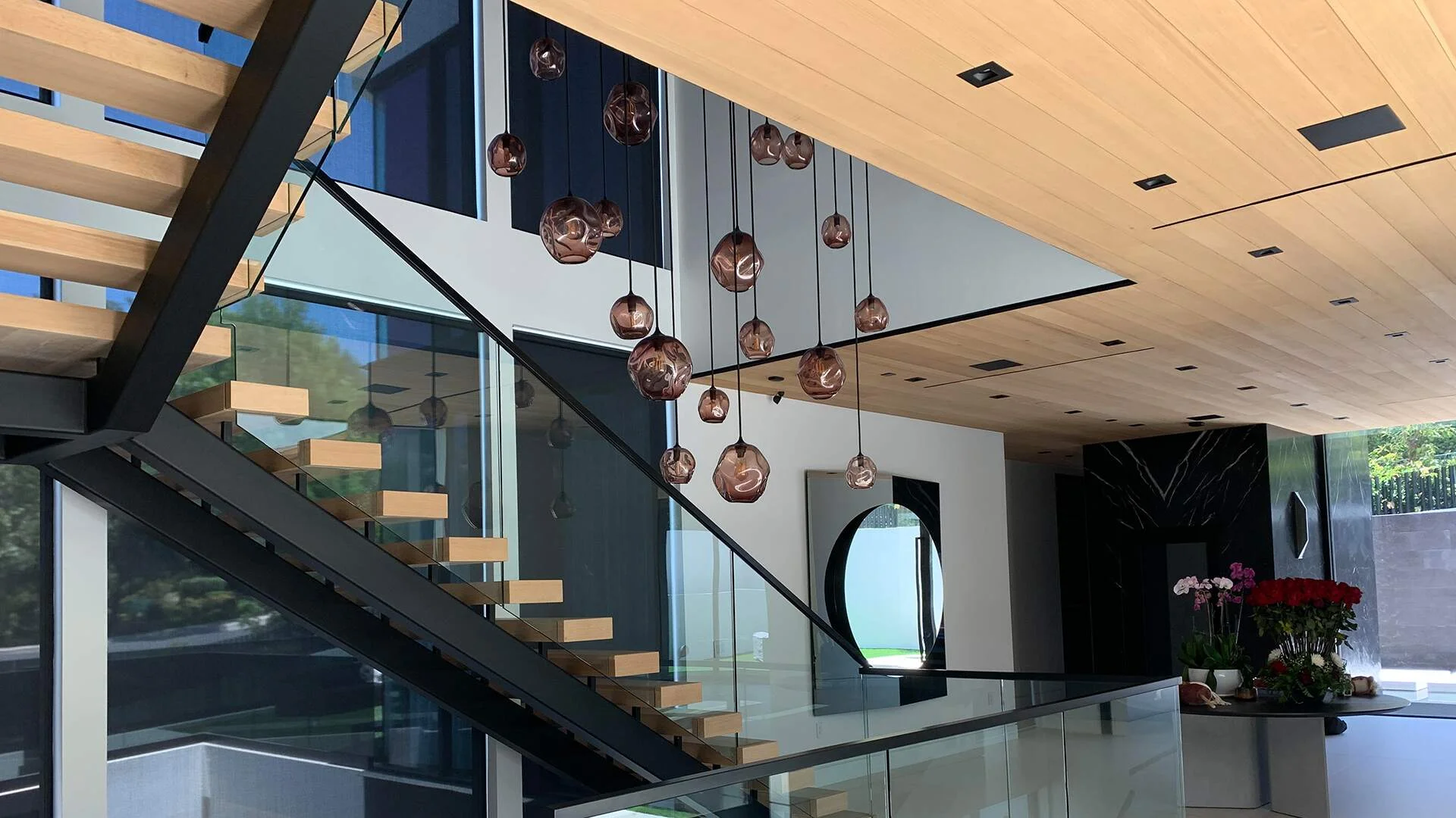 Modern custom home exterior designed and built by R Builders in Los Angeles