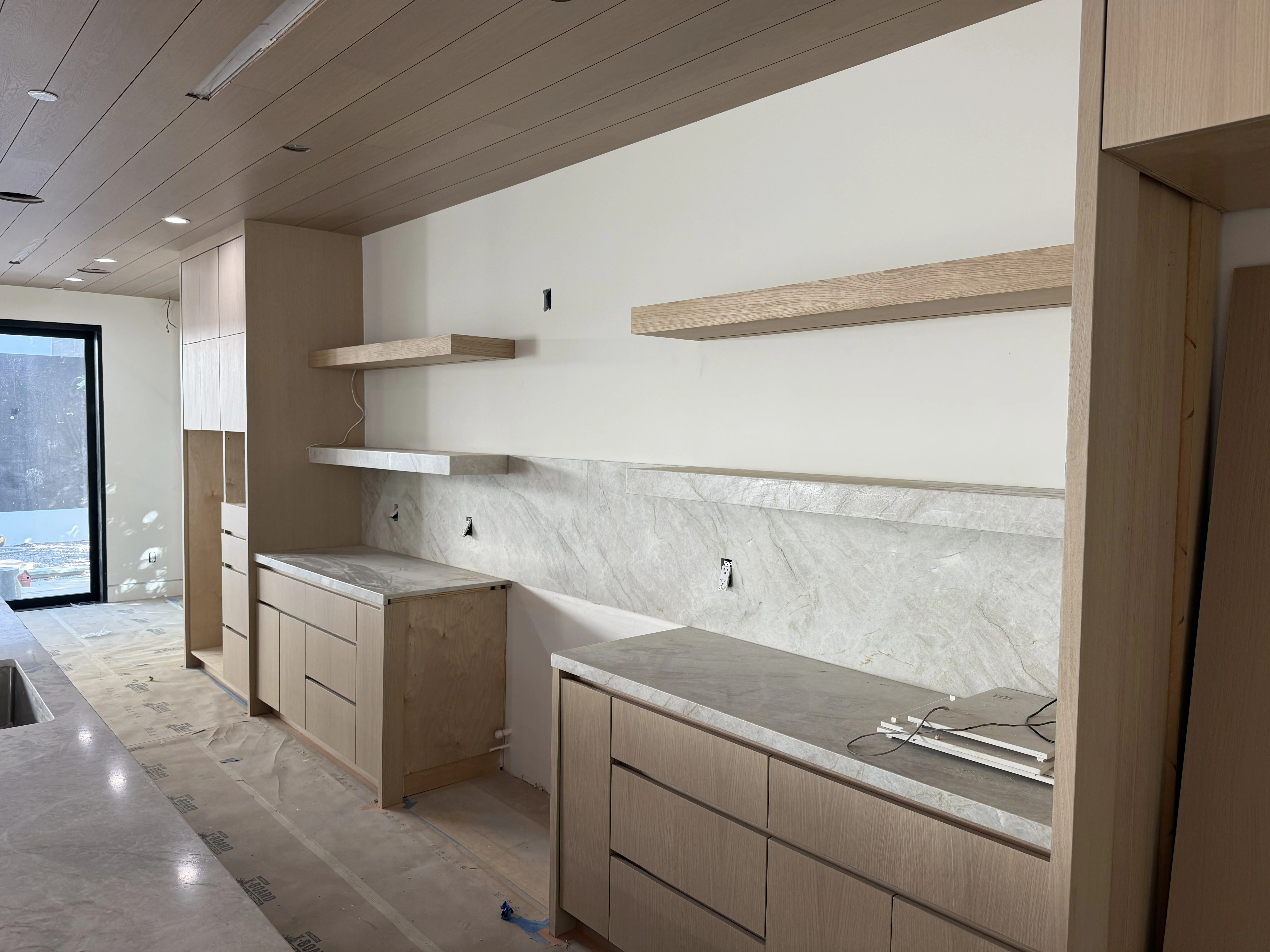 Kitchen with Taj Mahal stone island