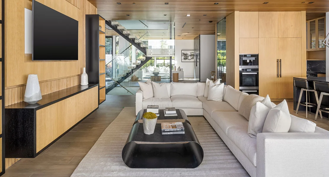 Kitchen with Taj Mahal stone island