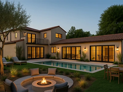 Sierra Bonita luxury home construction with modern architectural design by R Builders
