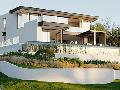 Bel Air luxury home construction with modern architectural design by R Builders