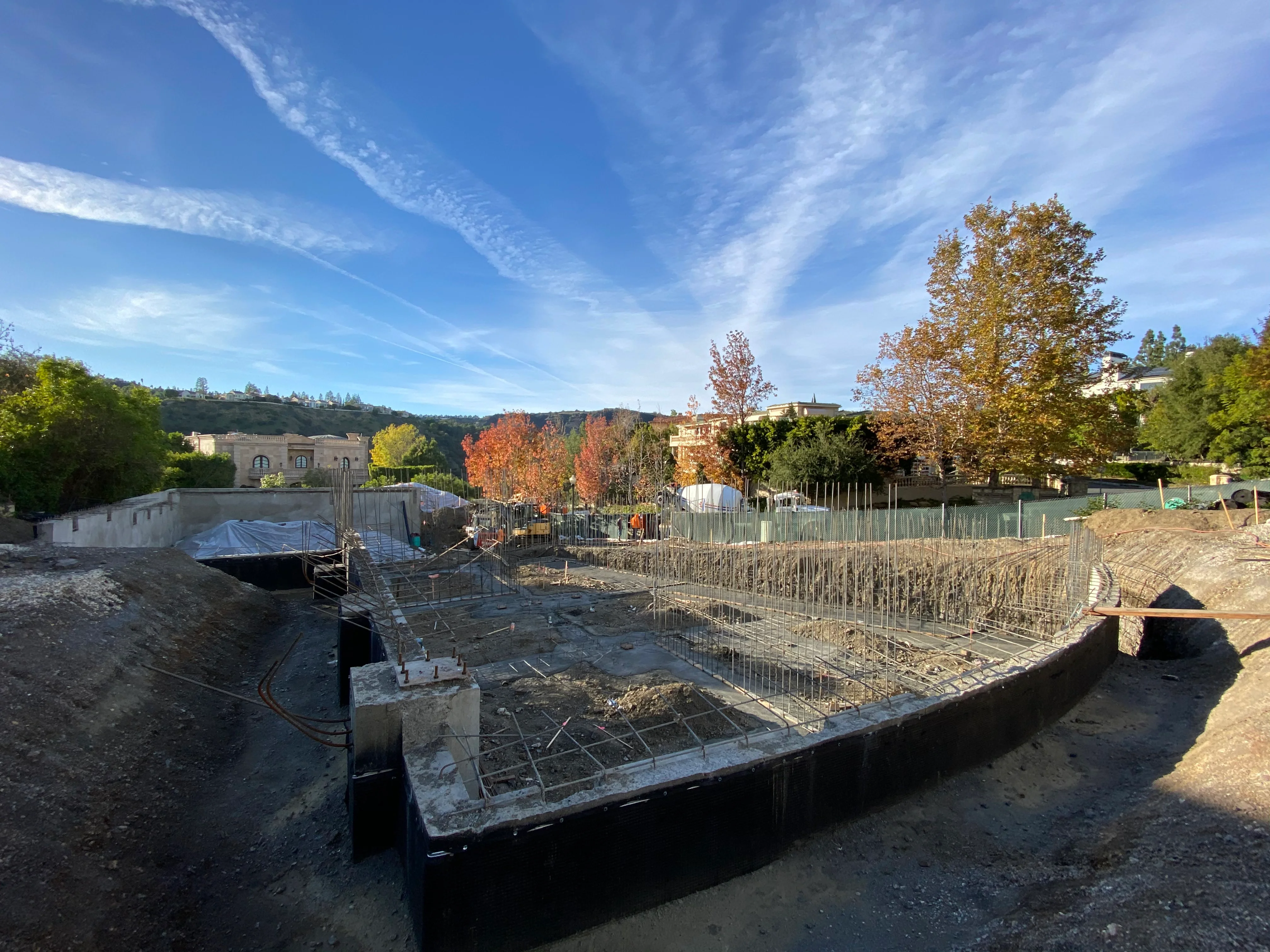 Living room with white oak millwork