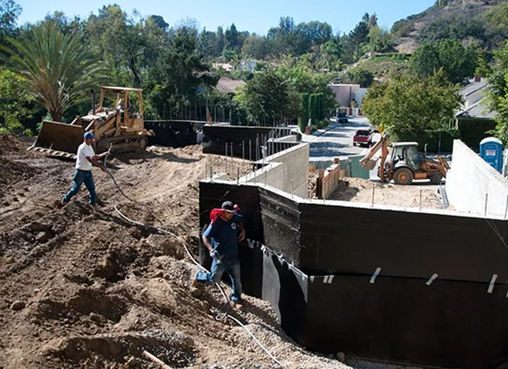 Ground-up luxury home construction and foundation work by R Builders in Los Angeles